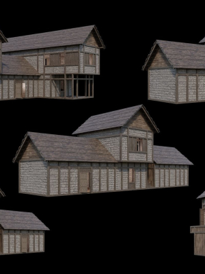Medieval Village Pack  - 5 Assets - 4K Textures Game Ready