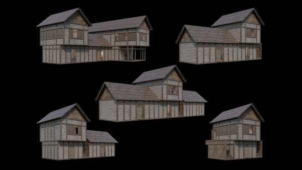 Medieval Village Pack  - 5 Assets - 4K Textures Game Ready