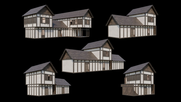 Medieval Village Pack  - 5 Assets - 4K Textures Game Ready
