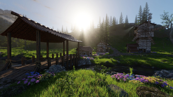 Medieval Village Scene