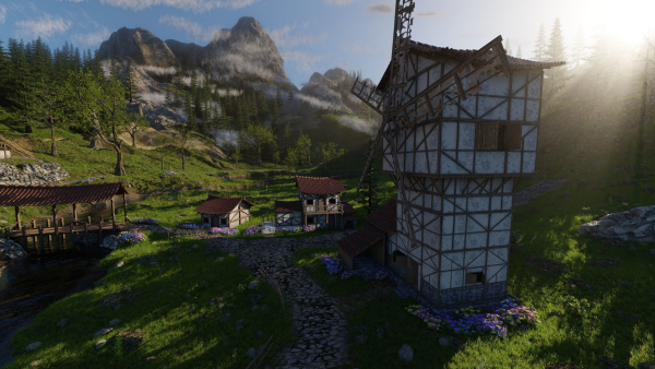 Medieval Village Scene