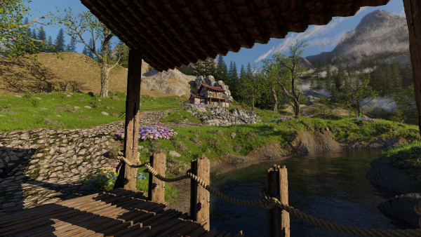 Medieval Village Scene