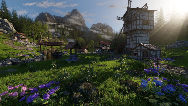 Medieval Village Scene