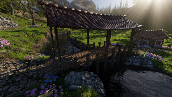 Medieval Village Scene