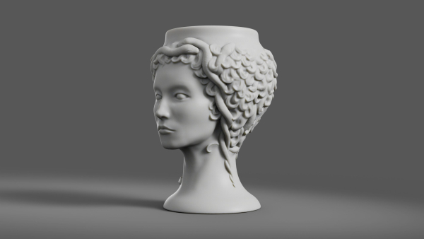 Medusa Gorgon vase 3d print model