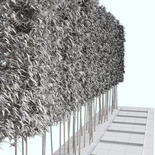Modern Courtyard 03 - PBR - 4k - Bamboo Path