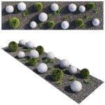 Modern Courtyard 04 - PBR - 4K - Midpoly