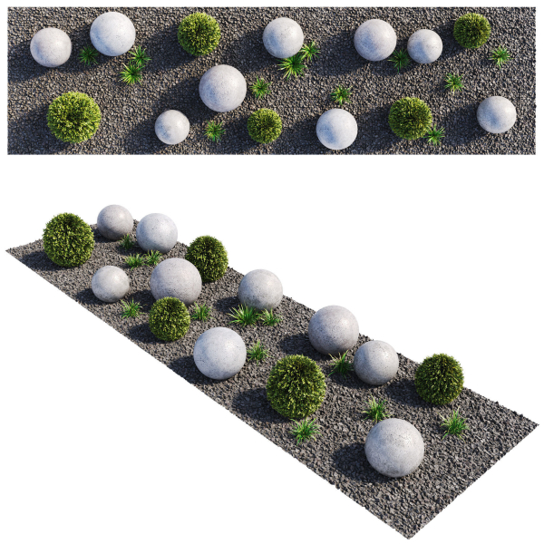 Modern Courtyard 04 - PBR - 4K - Midpoly