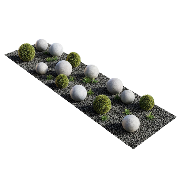 Modern Courtyard 04 - PBR - 4K - Midpoly