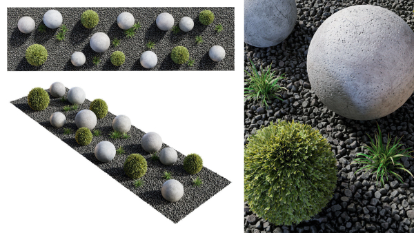 Modern Courtyard 04 - PBR - 4K - Midpoly