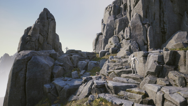 Modular Realistic Looking Cliffs and Rocks UE