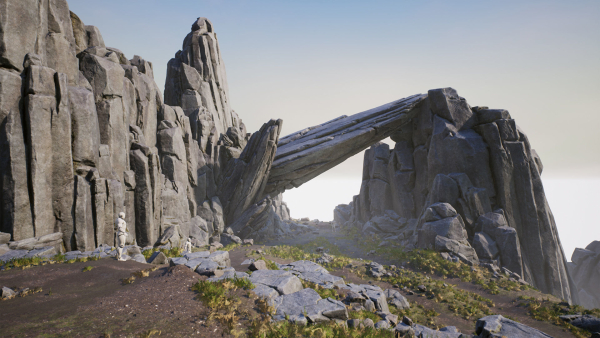 Modular Realistic Looking Cliffs and Rocks UE