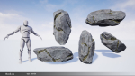 Modular Realistic Looking Cliffs and Rocks UE