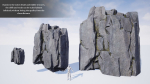 Modular Realistic Looking Cliffs and Rocks UE