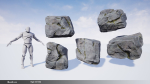 Modular Realistic Looking Cliffs and Rocks UE