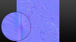 Monstera deliciosa leaves textures and model