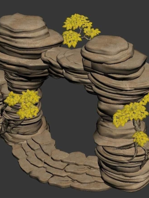 mount-cliff-door-plant-3d-model