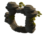 Mount cliff - door plant