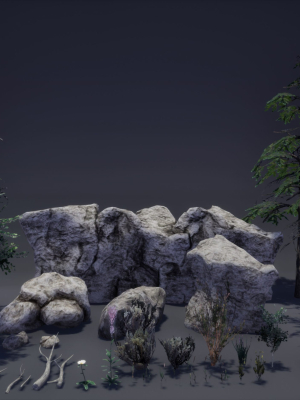 mountain-forest-pack-3d-model-low-poly-obj-mtl-fbx-ma-mb