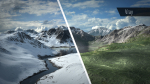 Mountain Lake Summer and Winter Textures