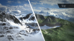 Mountain Lake Summer and Winter Textures