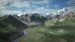 Mountain Lake Summer and Winter Textures
