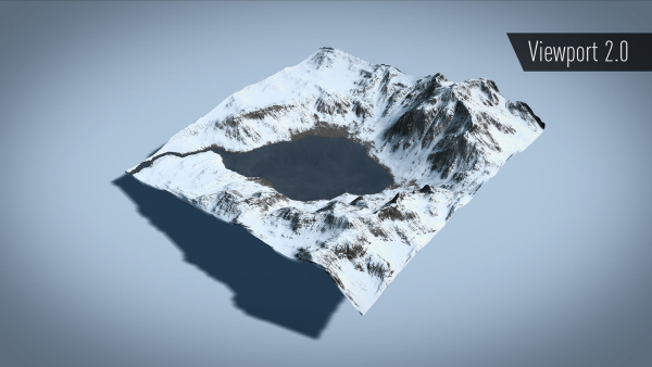 Mountain Lake Summer and Winter Textures