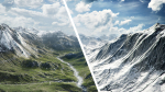 Mountain Summer and Winter Textures