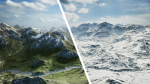Mountain Summer and Winter Textures