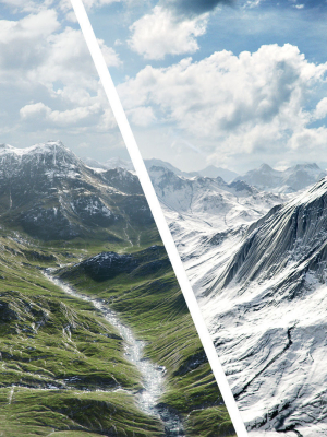 Mountain Summer and Winter Textures