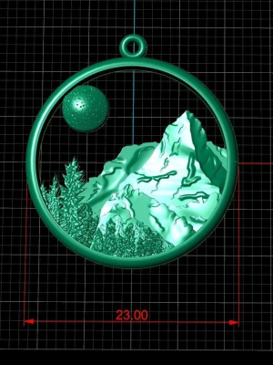 mountains-and-moon-3d-model-obj-stl
