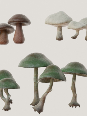 mushrooms-3d-model-low-poly-obj-fbx-blend