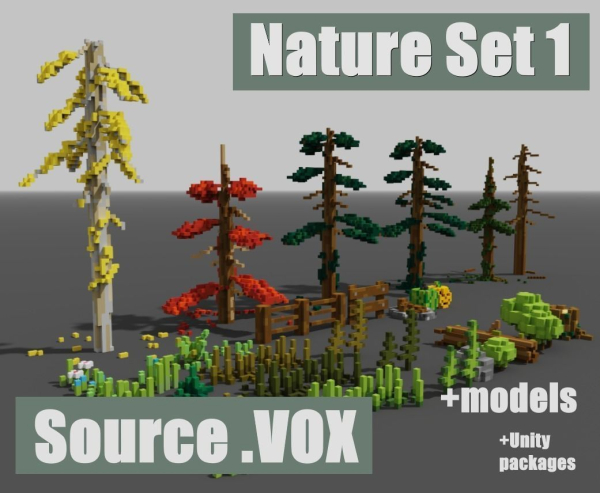 Nature Pack MagicaVoxel Source