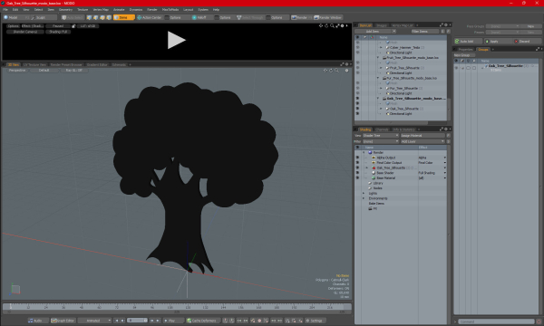 Oak Tree Silhouette