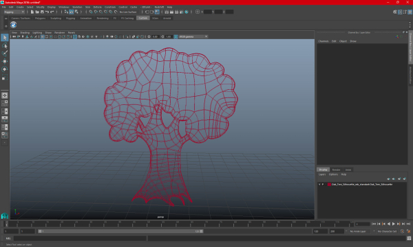 Oak Tree Silhouette