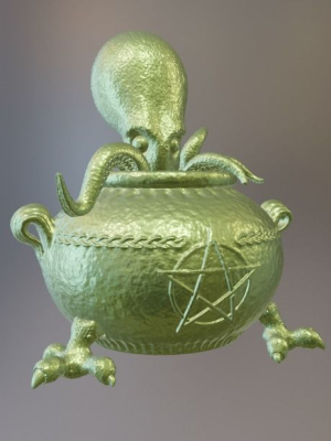 Octopus cauldron for Halloween decor and Candy bowl
