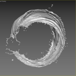Oil Liquid Water splash 3D model