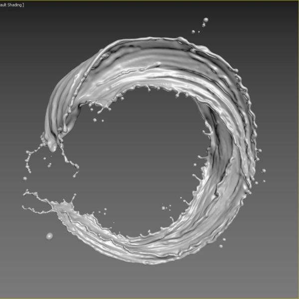 Oil Liquid Water splash 3D model
