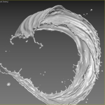 Oil Liquid Water splash 3D model