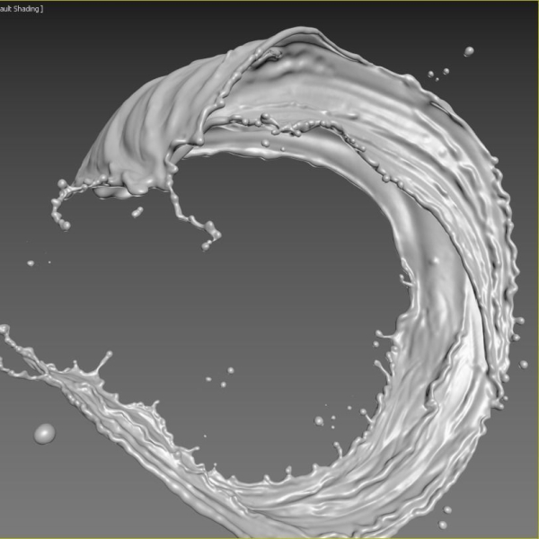 Oil Liquid Water splash 3D model