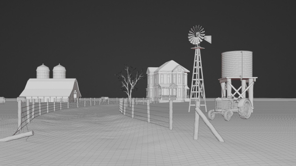 Old Farm 3d Scene
