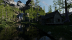 Old House in Forest Scene