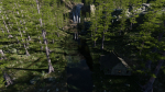 Old House in Forest Scene
