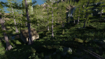 Old House in Forest Scene