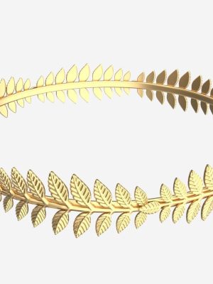 Olive Branch Headband Gold Crown