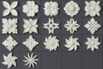 ORNAMENT BRUSHES ALPHA and 3D MODEL- VOL 01 - 02 - 03 - 04 - 05