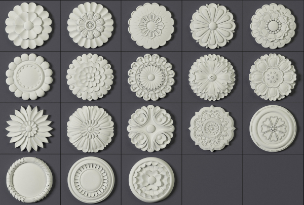 ORNAMENT BRUSHES ALPHA and 3D MODEL- VOL 01 - 02 - 03 - 04 - 05