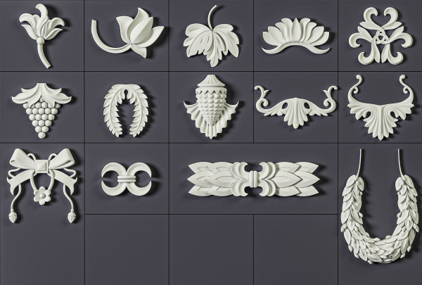 ORNAMENT BRUSHES ALPHA and 3D MODEL- VOL 01 - 02 - 03 - 04 - 05