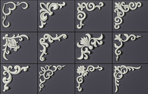 ORNAMENT BRUSHES ALPHA and 3D MODEL- VOL 01 - 02 - 03 - 04 - 05