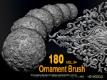 ORNAMENT BRUSHES ALPHA and 3D MODEL- VOL 01 - 02 - 03 - 04 - 05